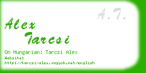 alex tarcsi business card